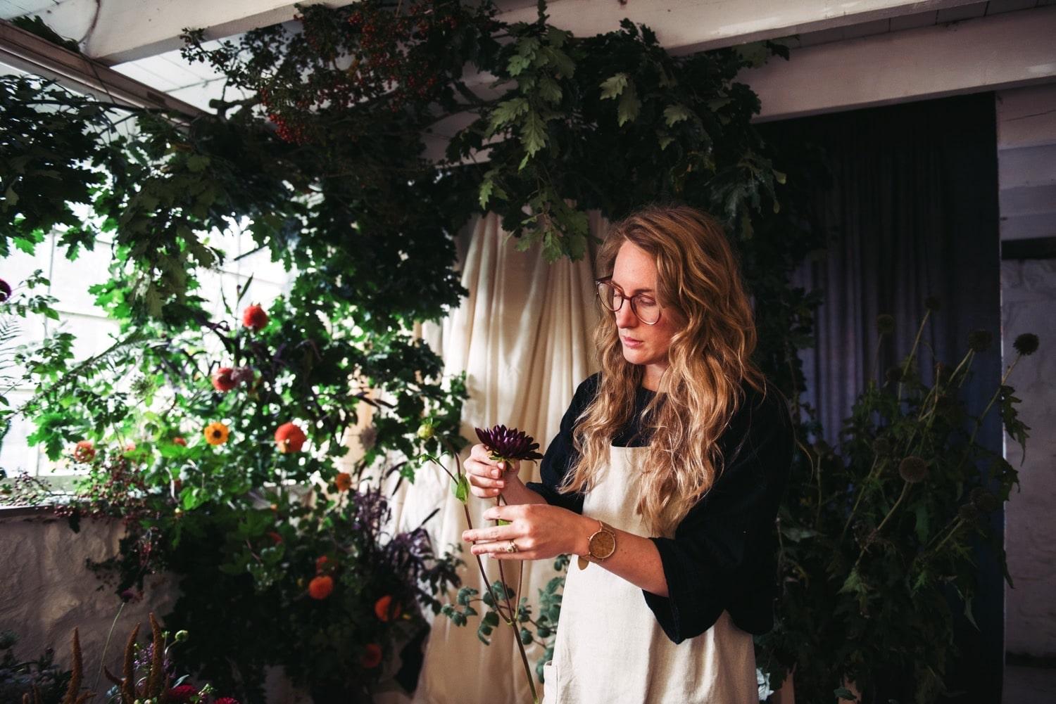 sustainable wedding florist design at Dunglass